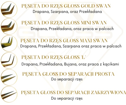 Pęseta do rzęs do separacji prosta